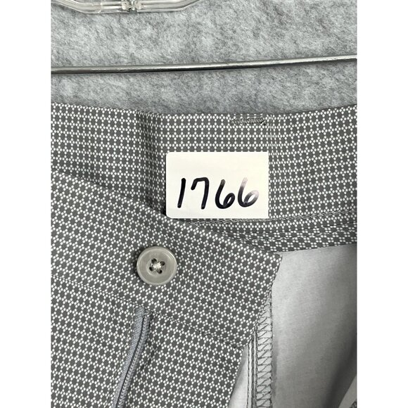 PGA Tour Mens Shorts Size 38 Gray Gingham Check Plaid Tradewinds - Picture 3 of 11